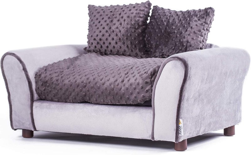 Keet Westerhill Pet Sofa Bed, Charcoal, Medium (28x20x12) - Image 2